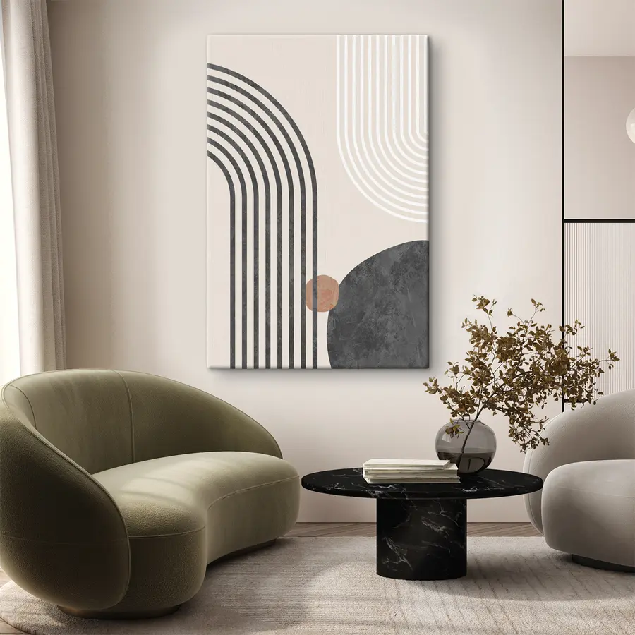 murales de pared Formas abstractas que crean armonía visual s36493