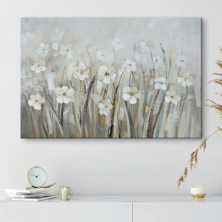 murales de pared Flores delicadas en tonos suaves s36212