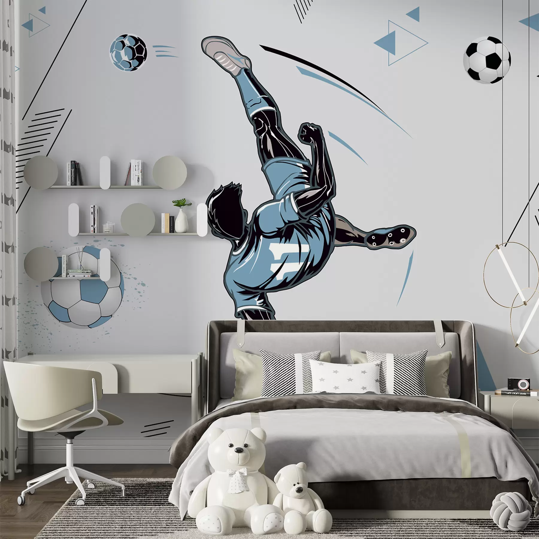 murales de pared Futbolista u98736