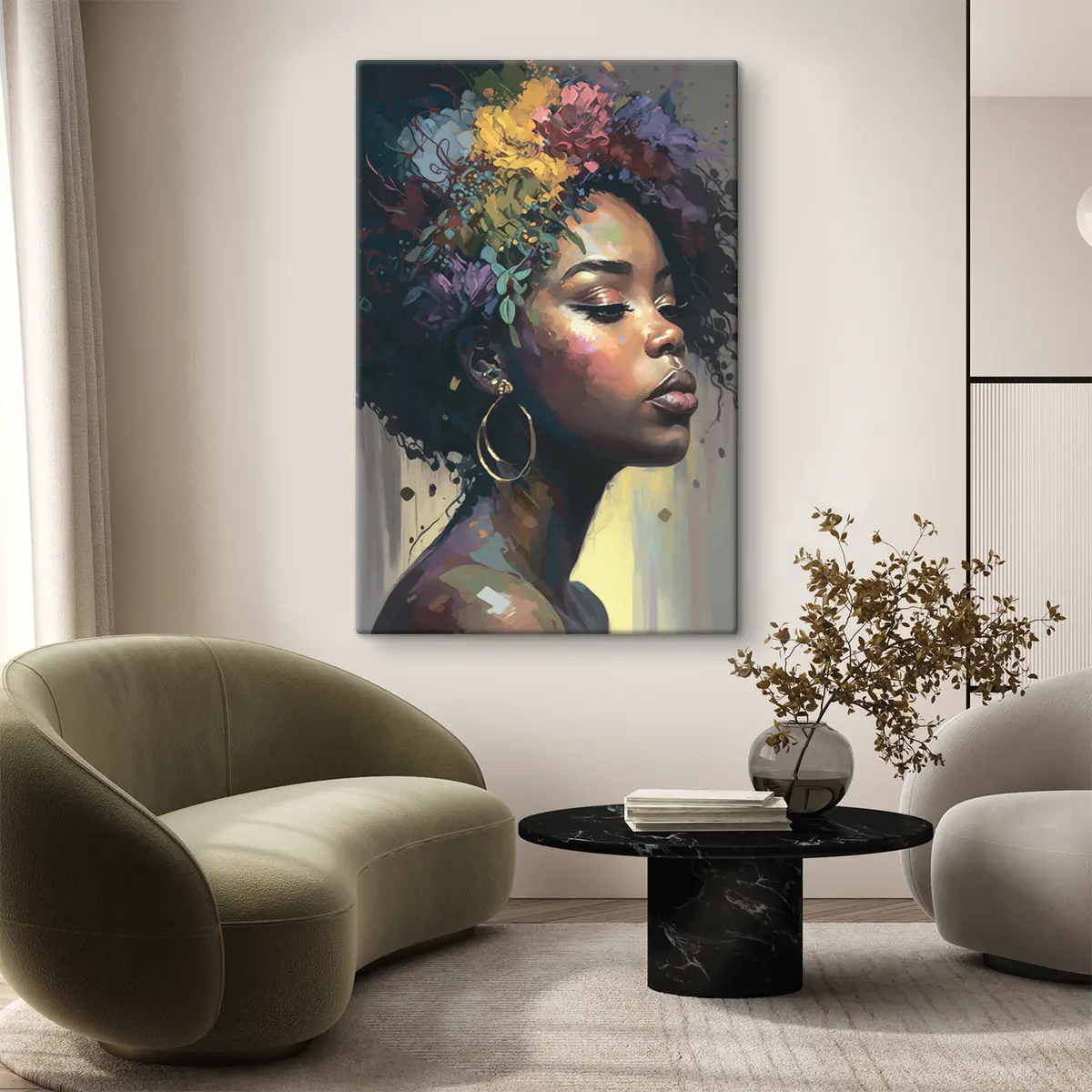 murales de pared Belleza en vibrante armonía floral s36577