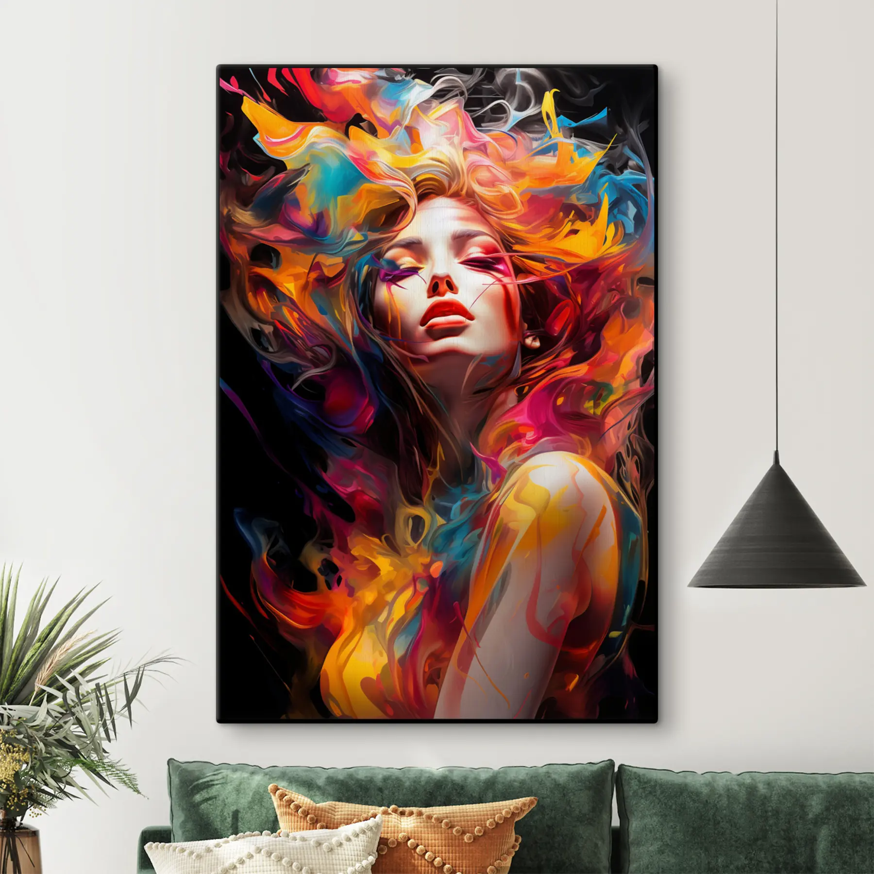 murales de pared Colores vibrantes en una belleza fluida s36677