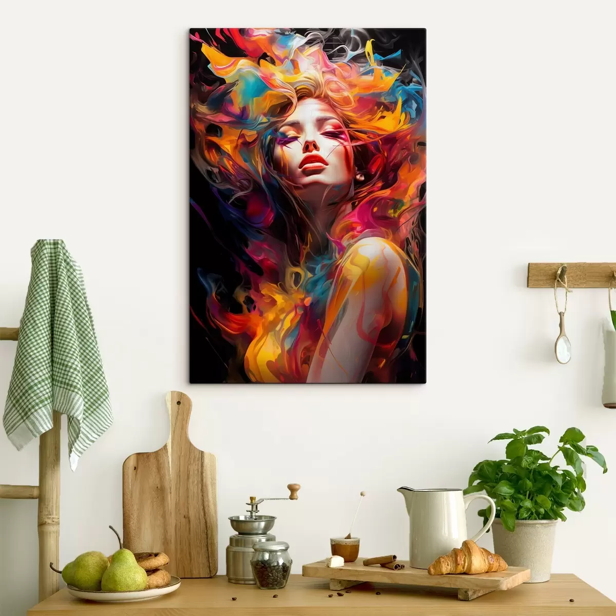 murales de pared Colores vibrantes en una belleza fluida s36677