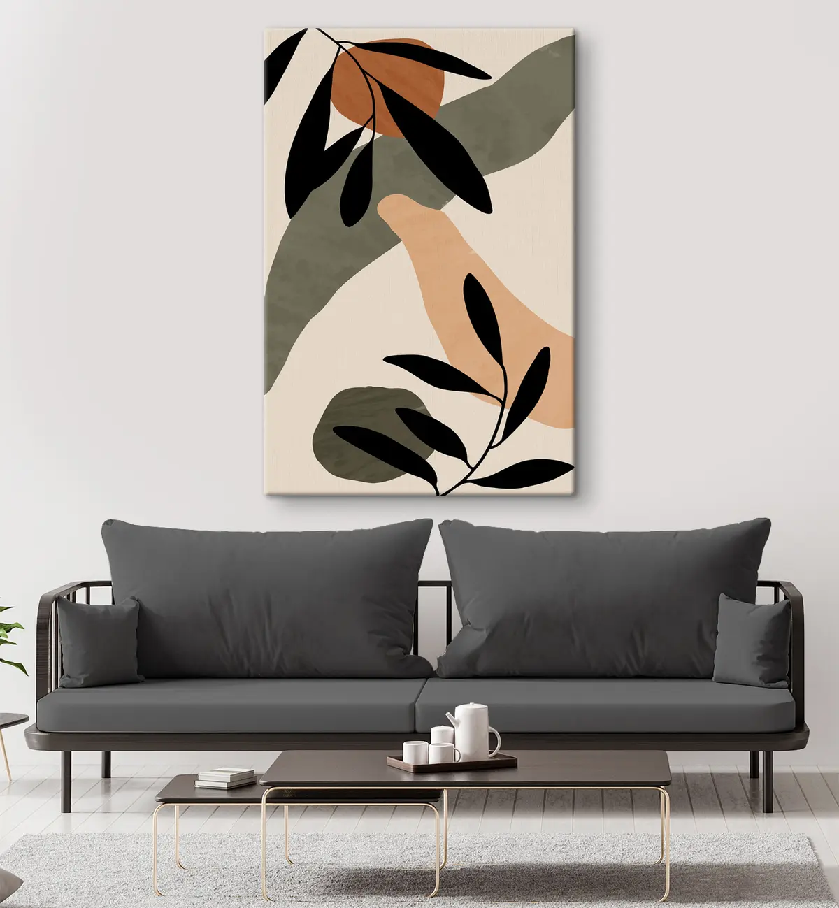 murales de pared Elementos de diseño abstractos inspirados en la naturaleza s36480