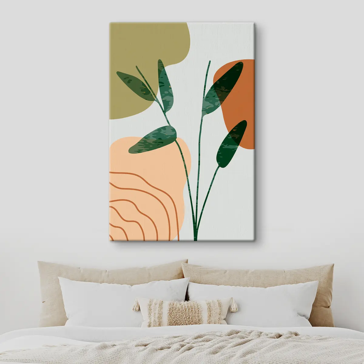 murales de pared Vegetación abstracta en colores suaves s36712