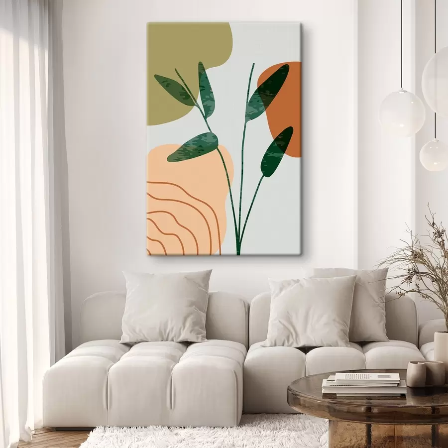 murales de pared Vegetación abstracta en colores suaves s36712