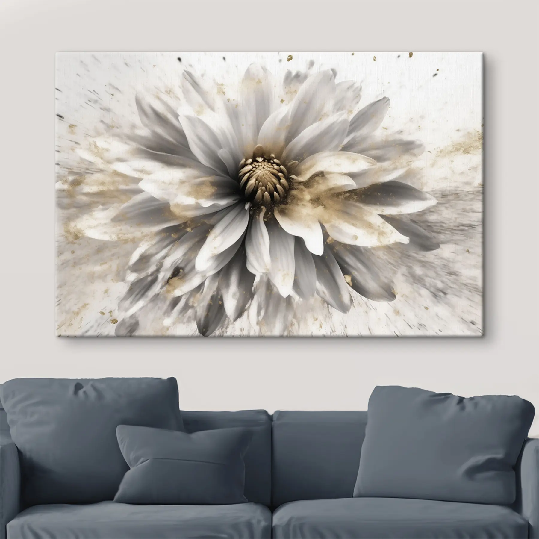 murales de pared Flor de belleza en movimiento s36801