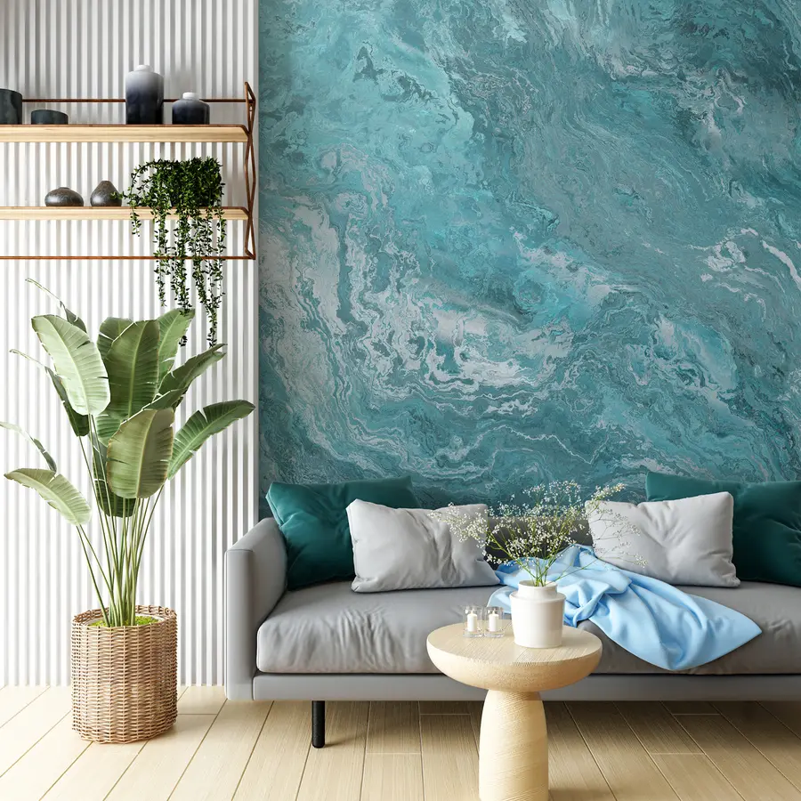 murales de pared Textura aguamarina u96330