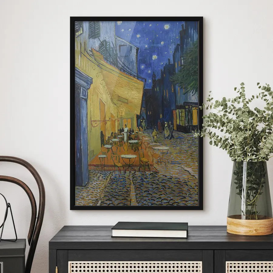 murales de pared Noche estrellada en la vibrante vida de la ciudad f12313