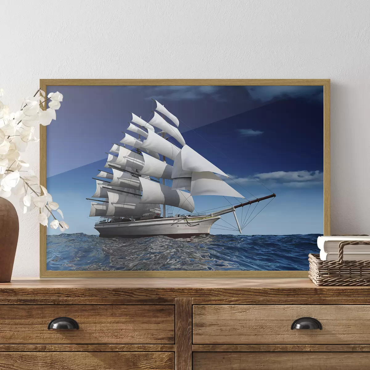 Poster Majestuoso barco navegando en mar abierto f18347