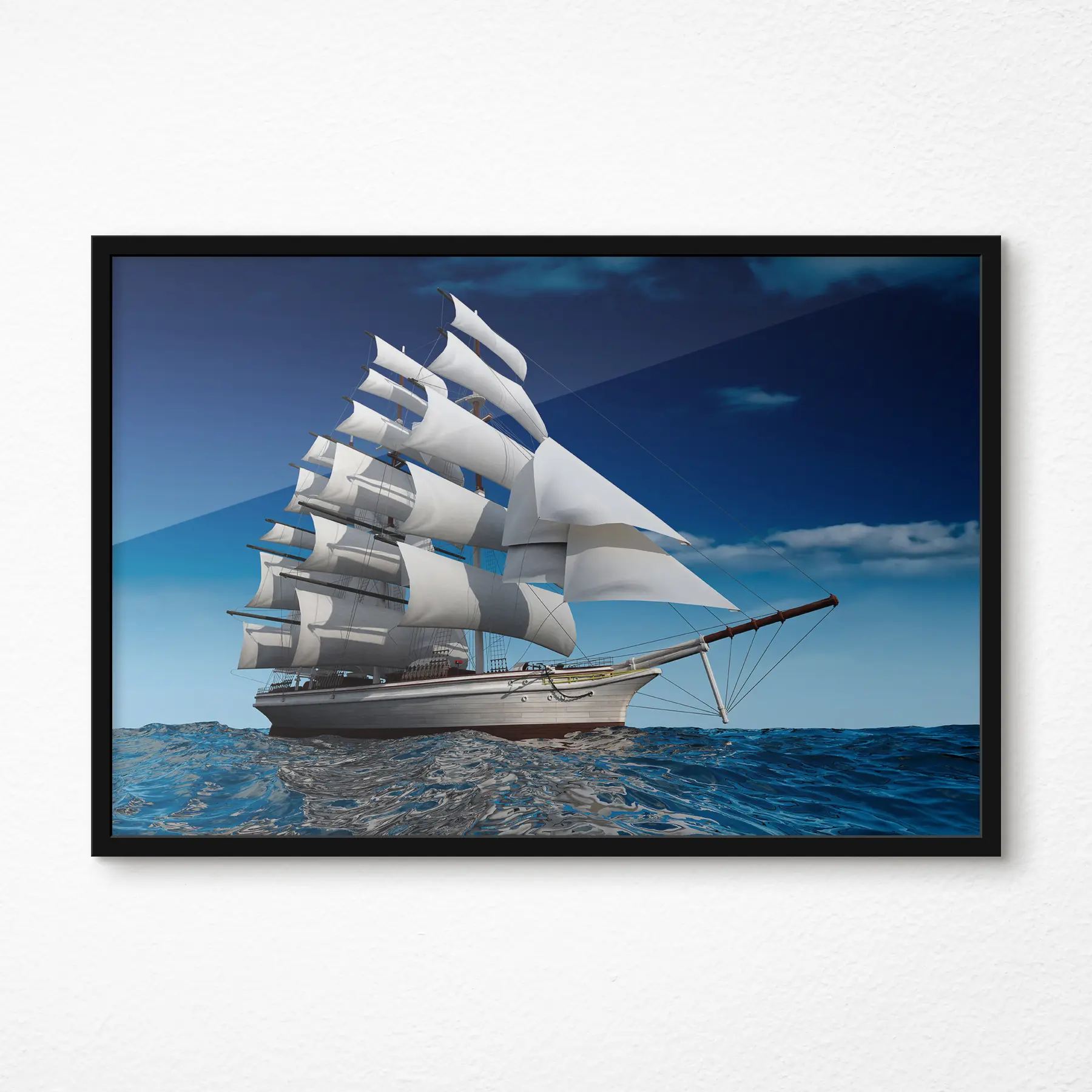 murales de pared Majestuoso barco navegando en mar abierto f18347