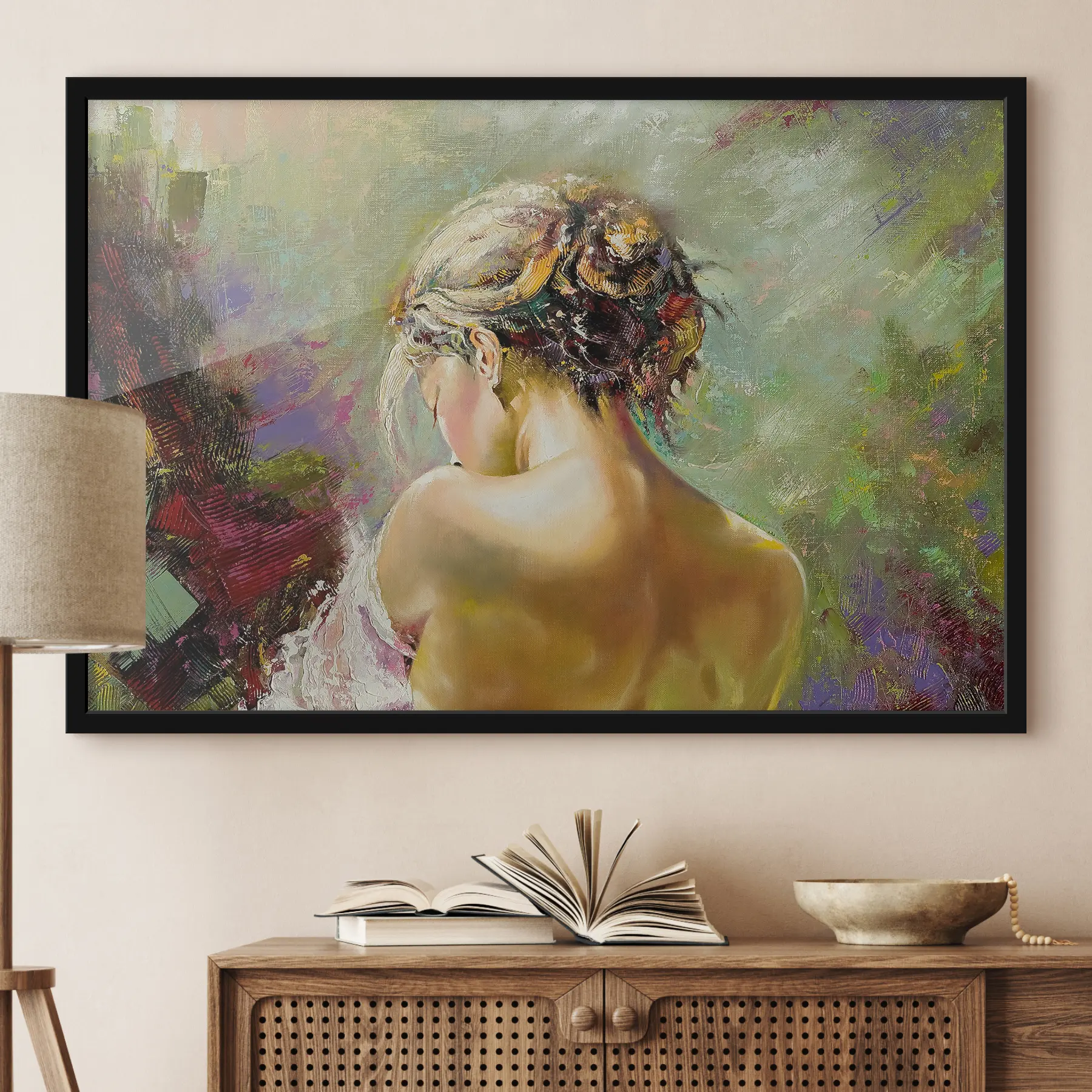 murales de pared Belleza reflectante en colores suaves f27105