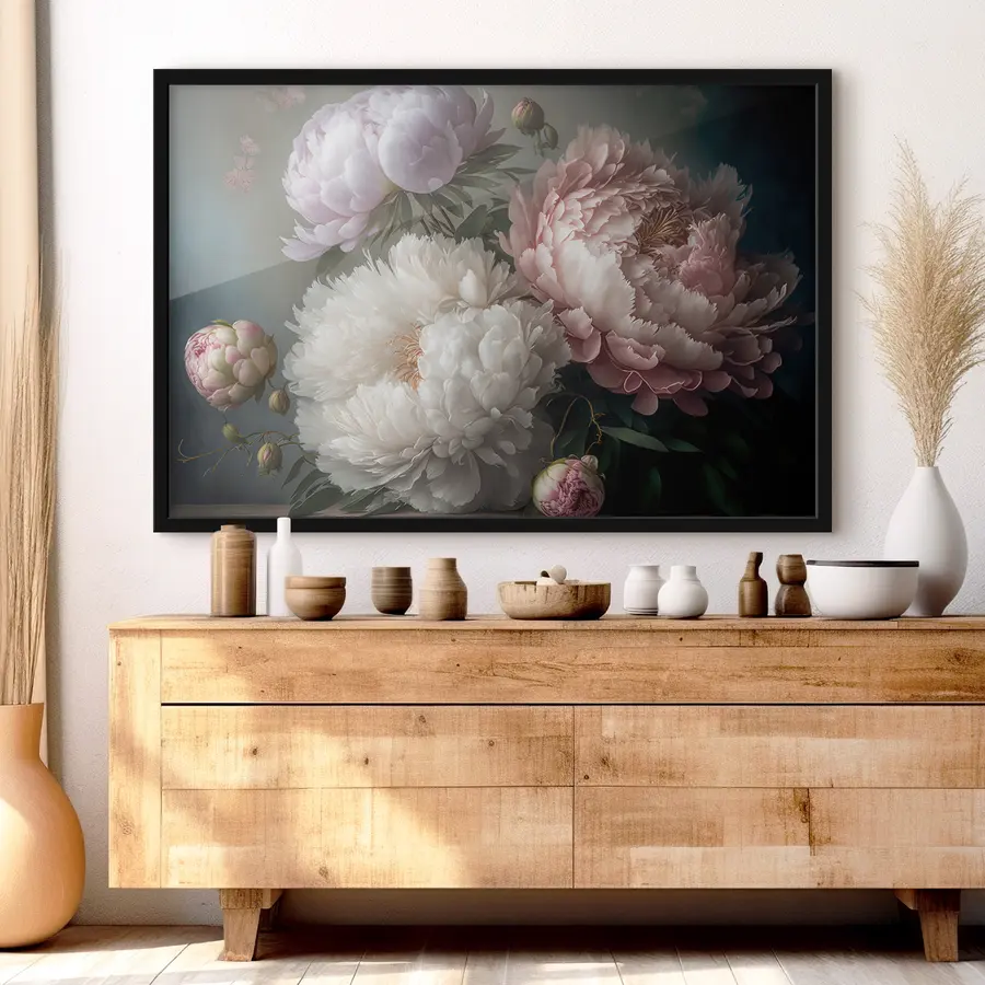 murales de pared Hermosas flores en tonos suaves f33097