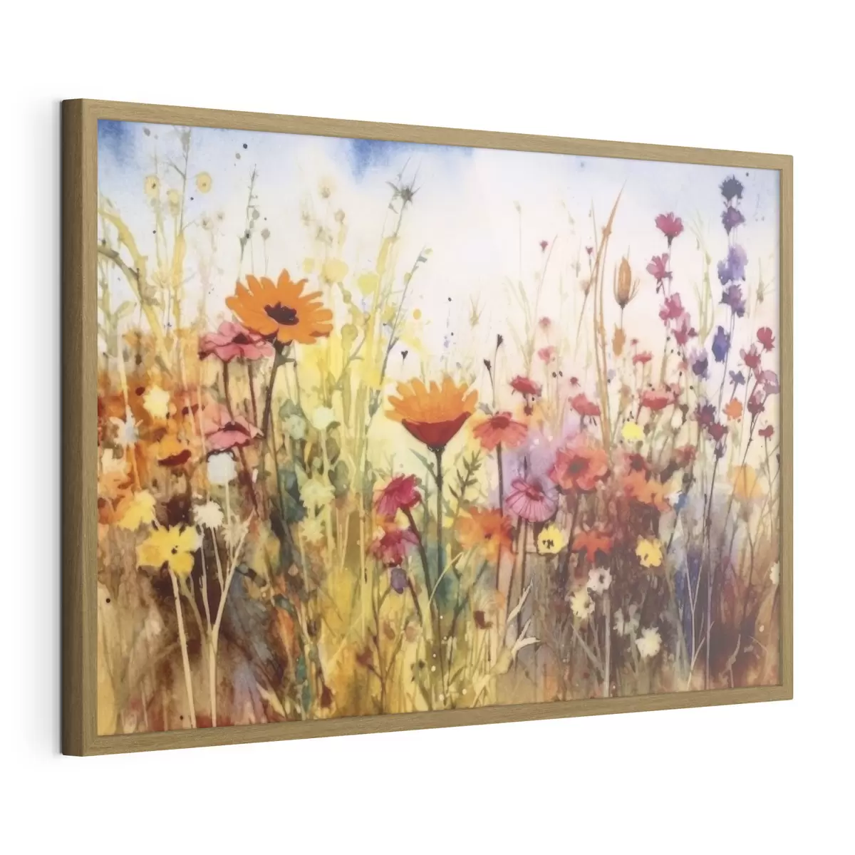 Poster Jardín vibrante lleno de flores en flor f33666