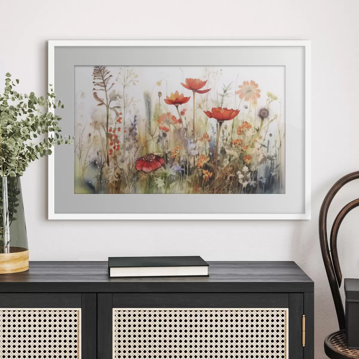 Poster Flores vibrantes en suaves tonos de acuarela f33675