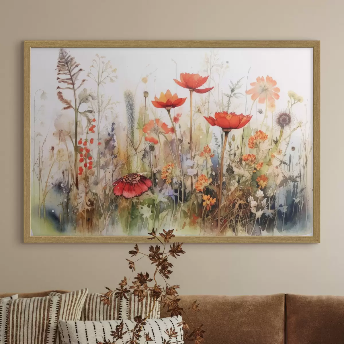 Poster Flores vibrantes en suaves tonos de acuarela f33675