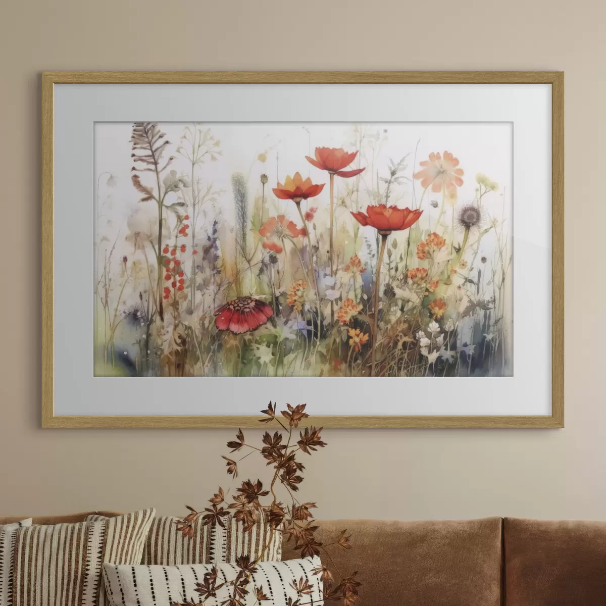 Poster Flores vibrantes en suaves tonos de acuarela f33675