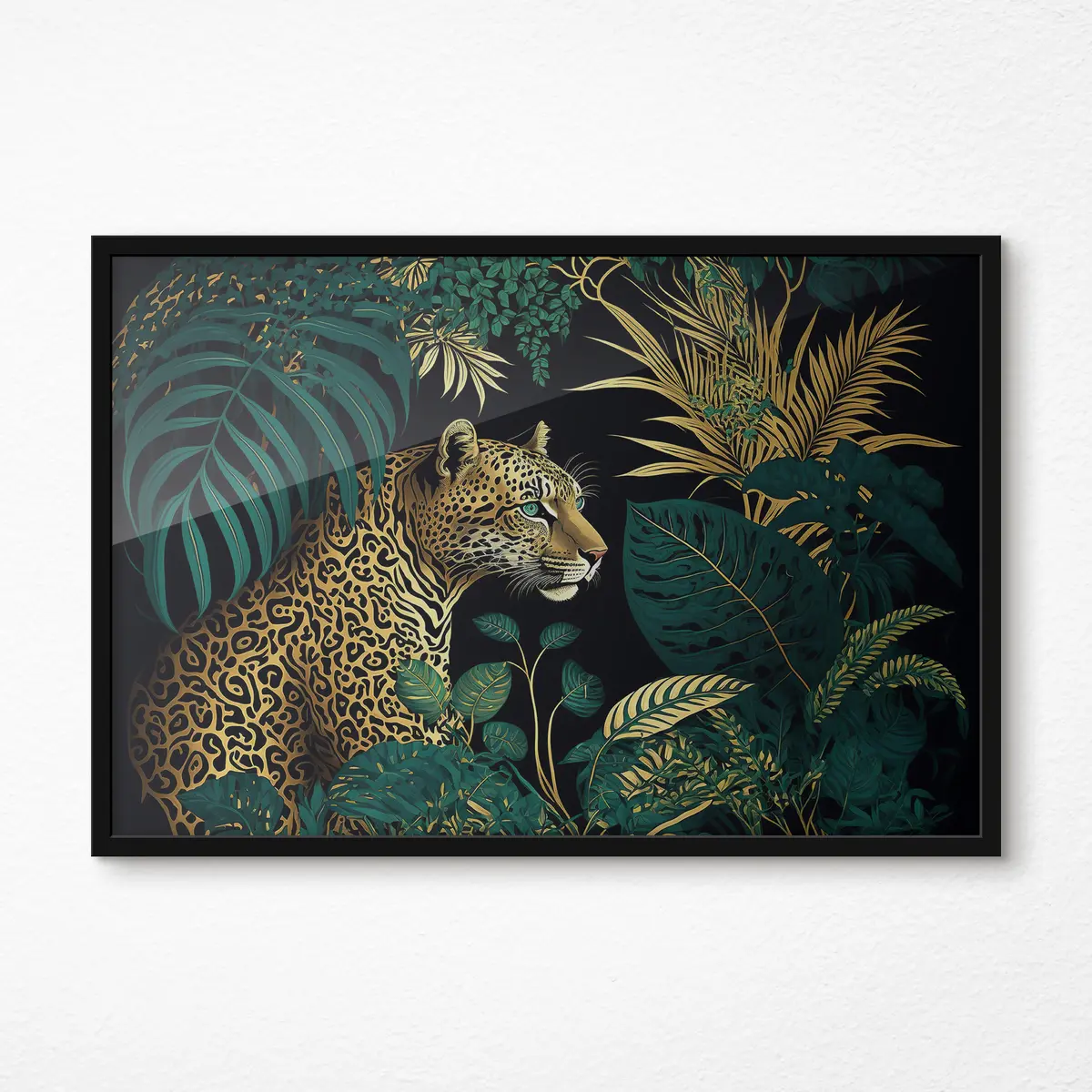 Poster Belleza selvática con un majestuoso leopardo f33932