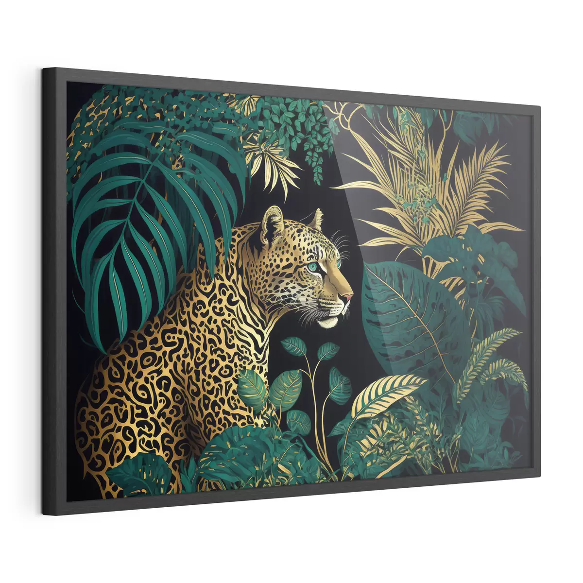 Poster Belleza selvática con un majestuoso leopardo f33932