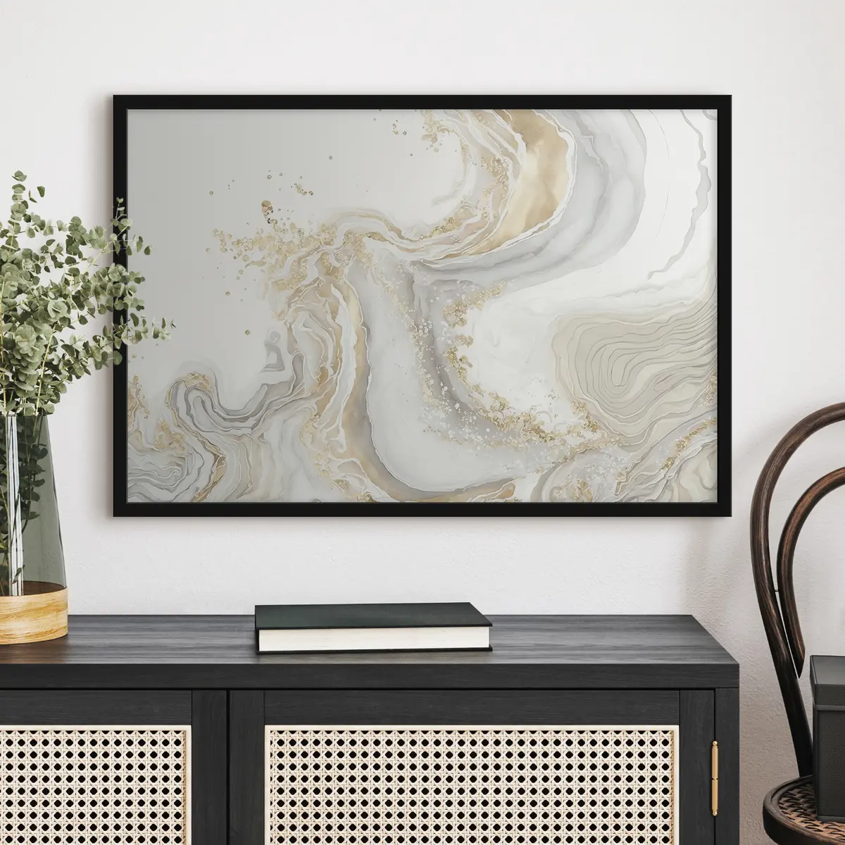 Poster Elegantes remolinos de colores suaves f34133