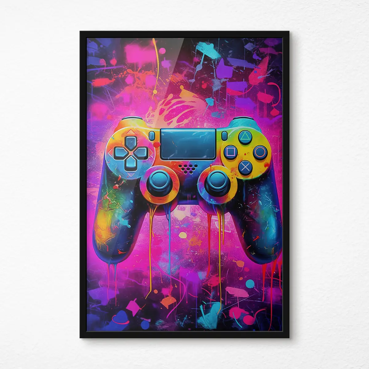 Poster Controlador vibrante en colores abstractos f34262