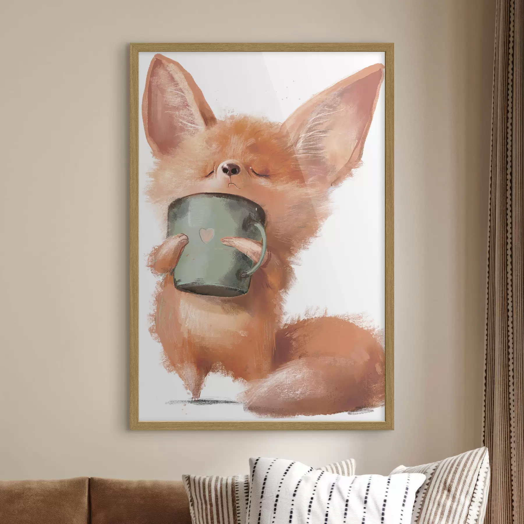 murales de pared Momentos acogedores con una bebida caliente f35008