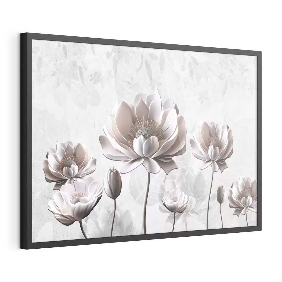 Poster Elegantes flores sobre un fondo sereno f35736