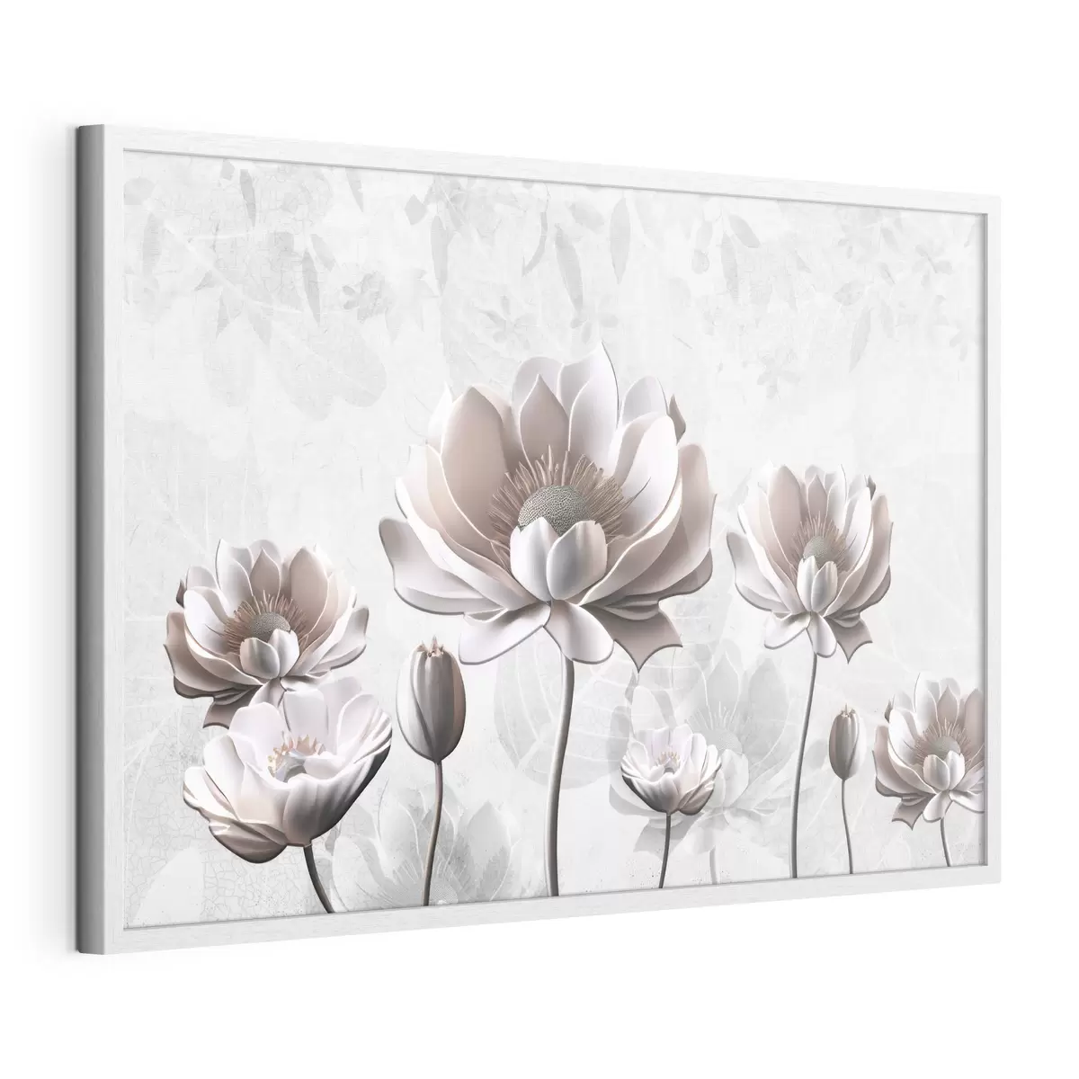 Poster Elegantes flores sobre un fondo sereno f35736