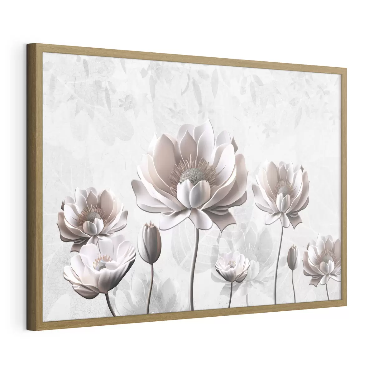 Poster Elegantes flores sobre un fondo sereno f35736