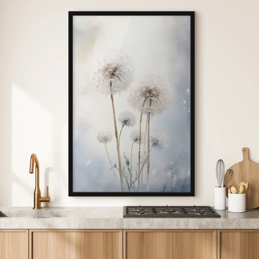 murales de pared Delicados dientes de león bailando en la brisa f35907