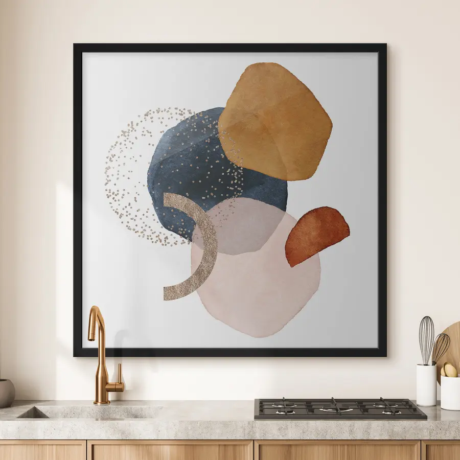 murales de pared Formas abstractas en colores cálidos f35955