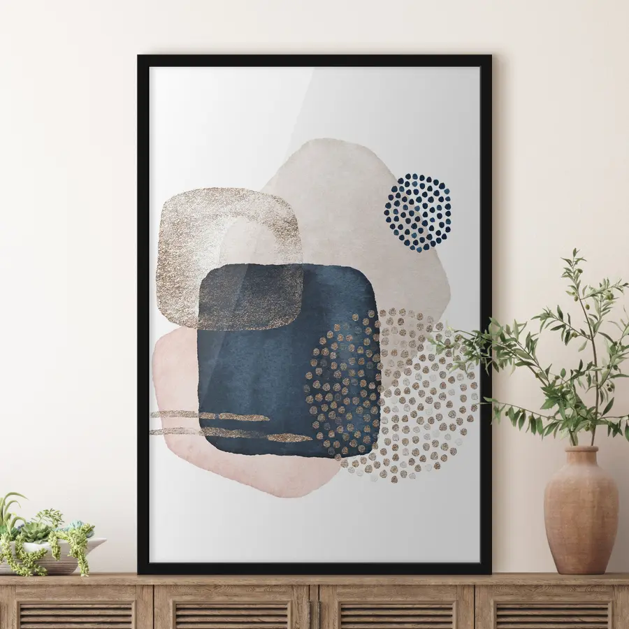 murales de pared Elegantes formas abstractas en colores suaves f35989