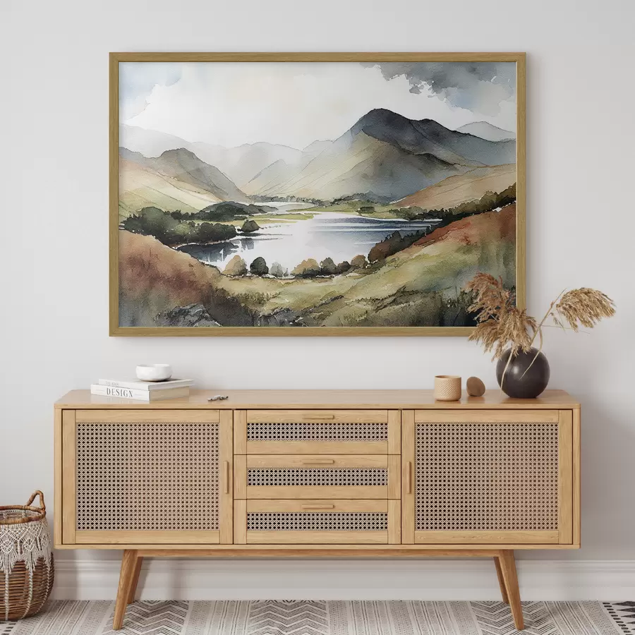 murales de pared Serenidad entre montañas f36018