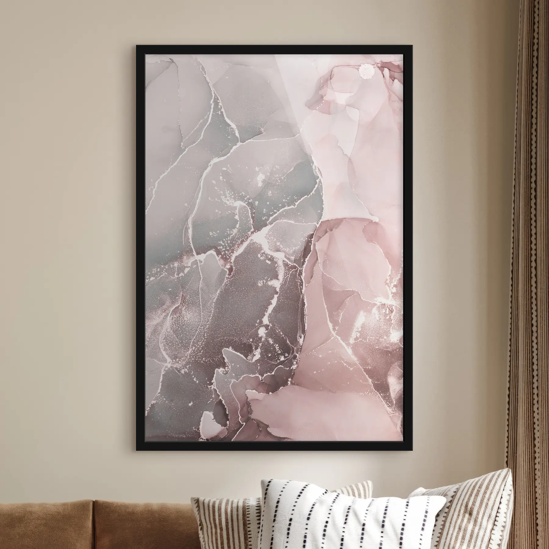 murales de pared Arte abstracto fluido con colores suaves f36211