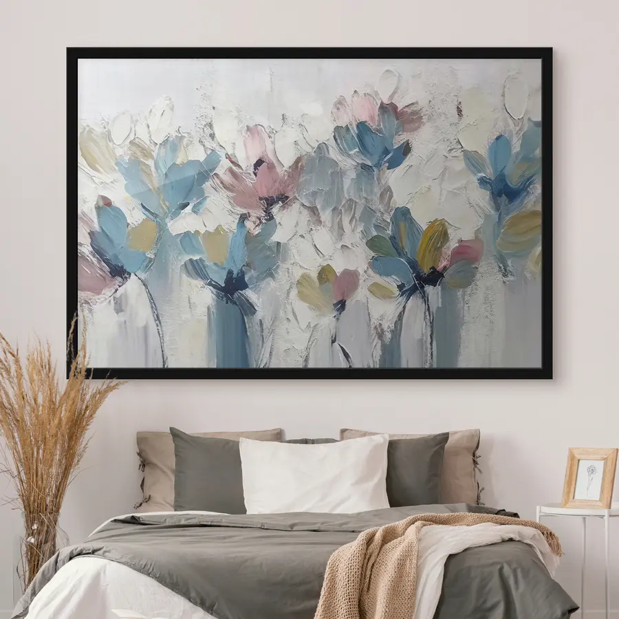 murales de pared Flores vibrantes en suaves tonos pastel f36195