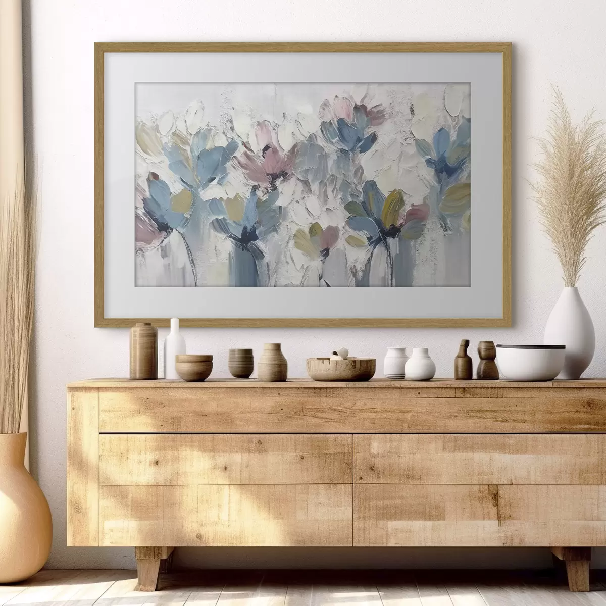 Poster Ramo azul y rosa f36195
