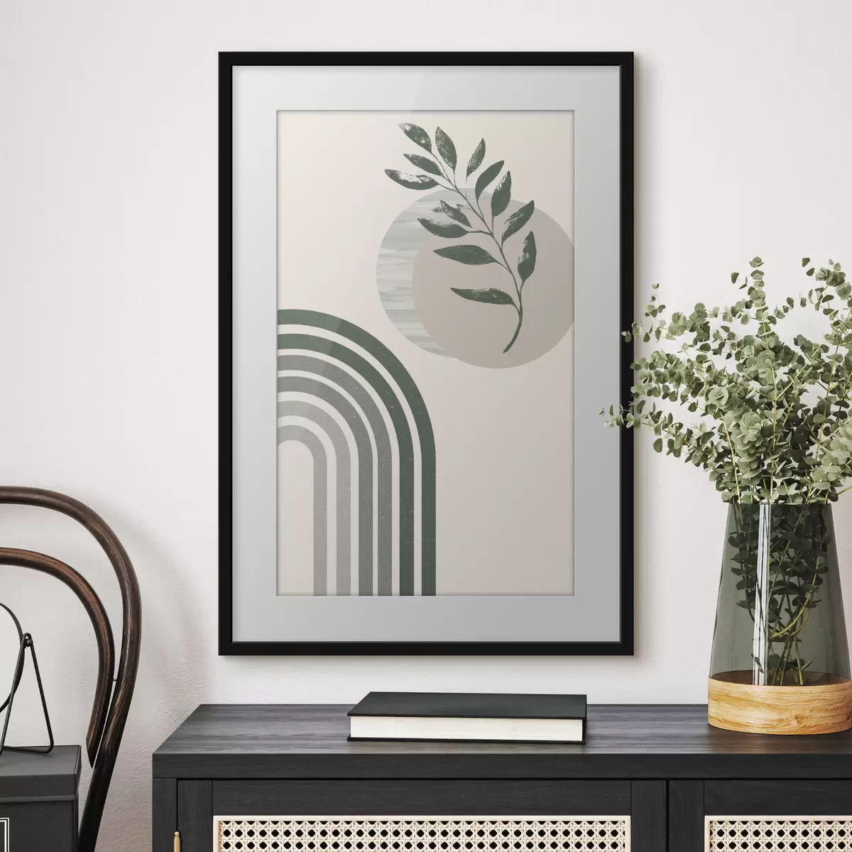 Poster Arco verde y ramita f36176