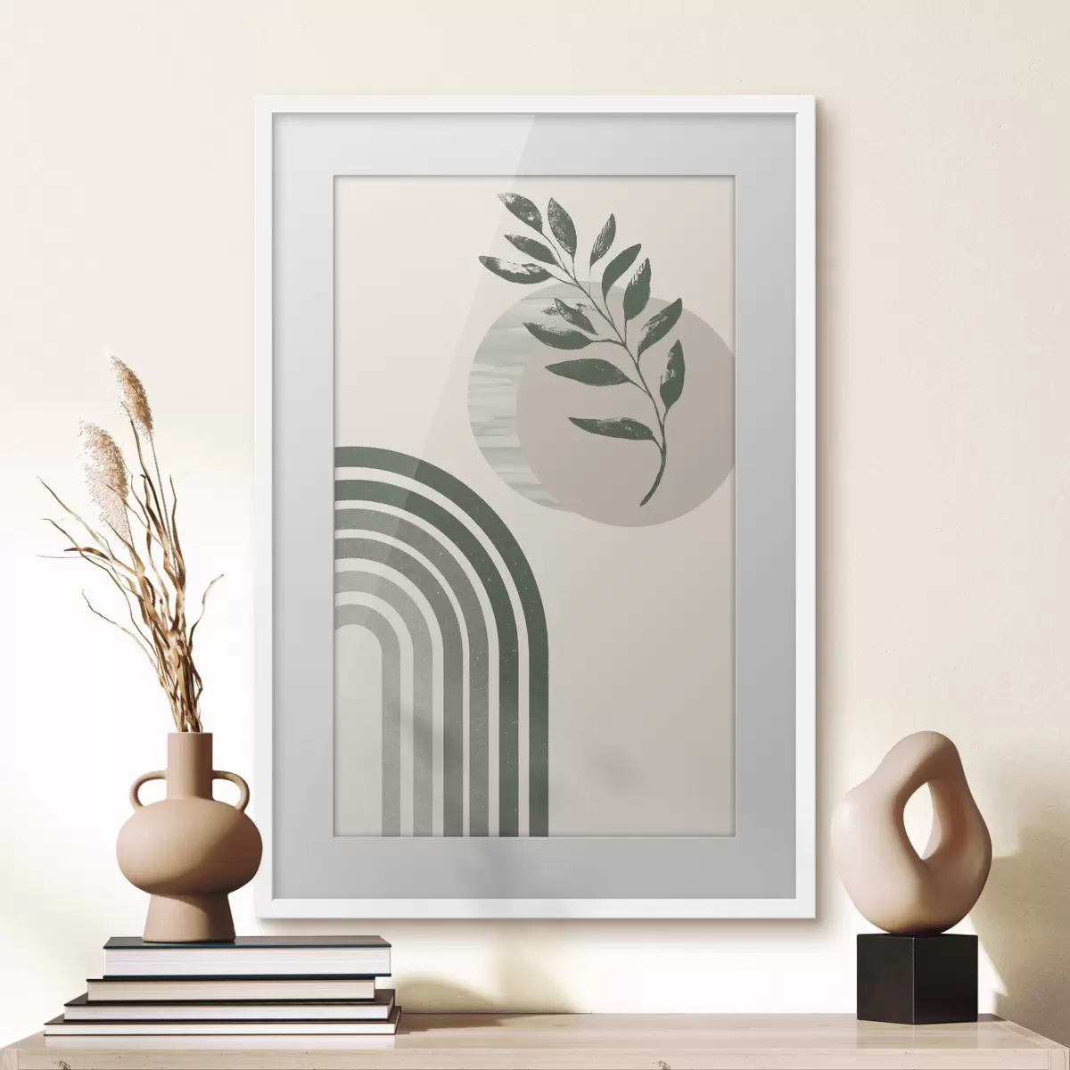 Poster Arco verde y ramita f36176
