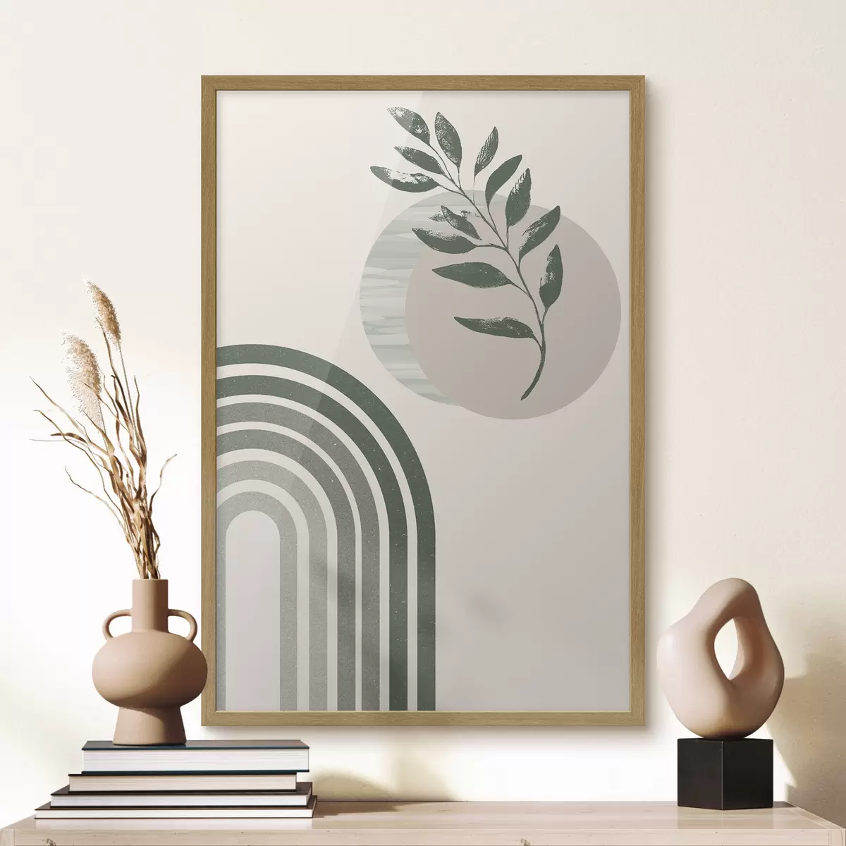 Poster Arco verde y ramita f36176