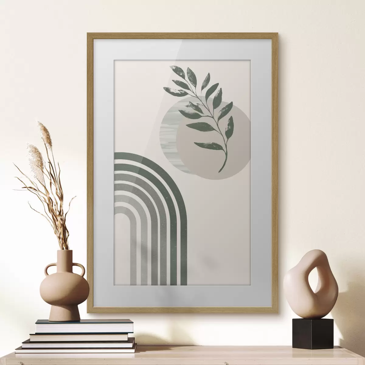 Poster Arco verde y ramita f36176