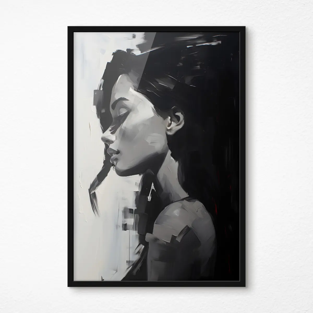 Poster Elegancia monocromática en vista de perfil f36158