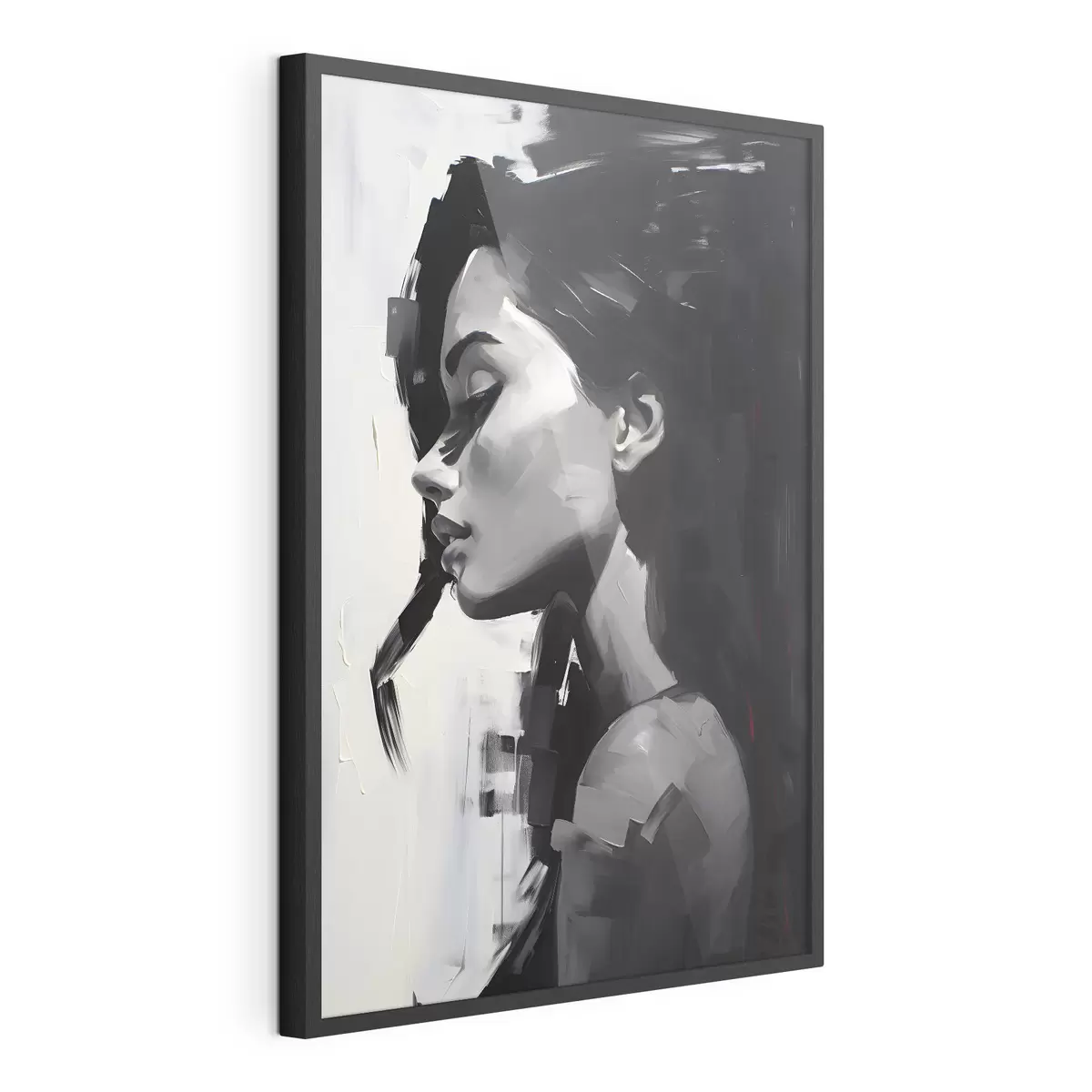 Poster Elegancia monocromática en vista de perfil f36158
