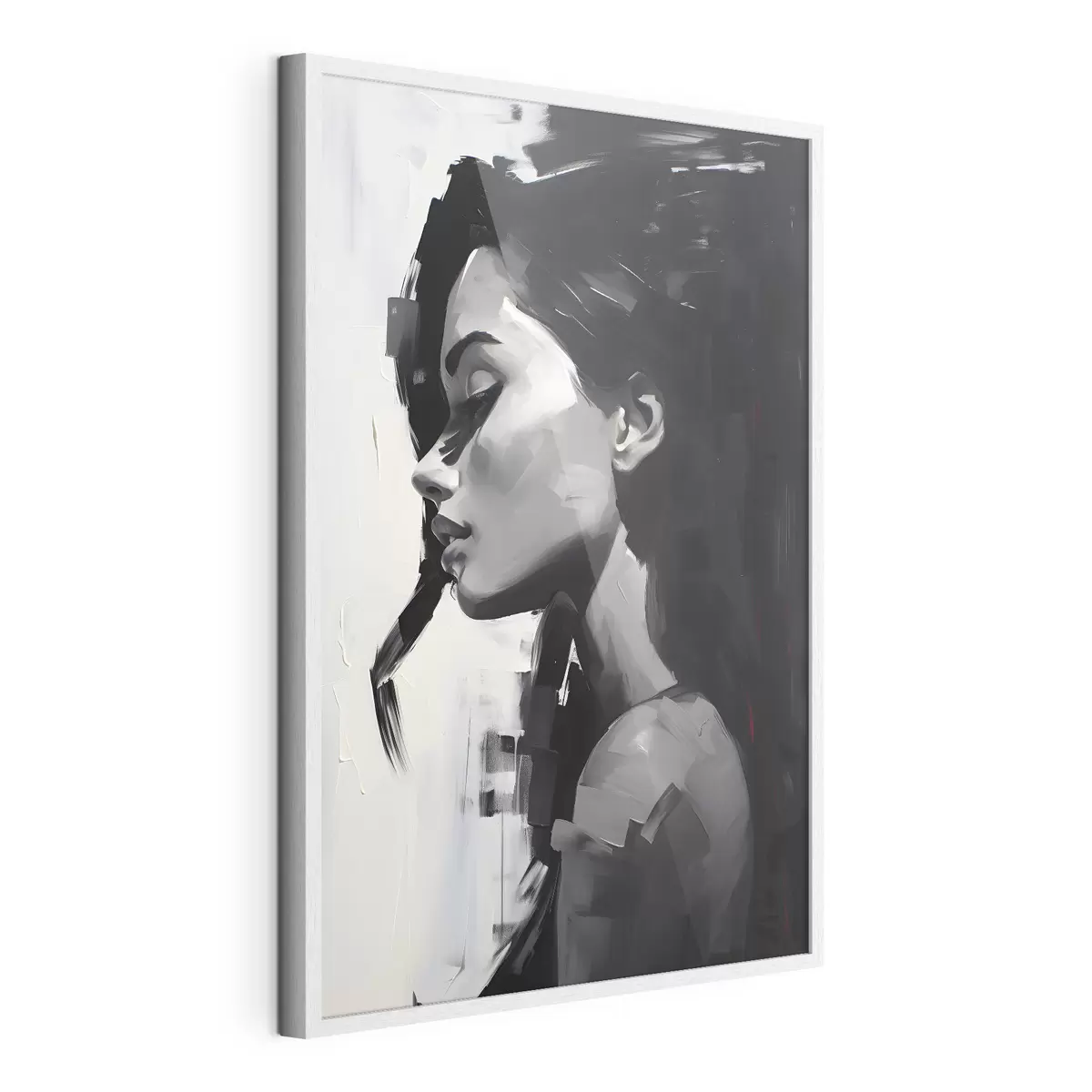 Poster Elegancia monocromática en vista de perfil f36158