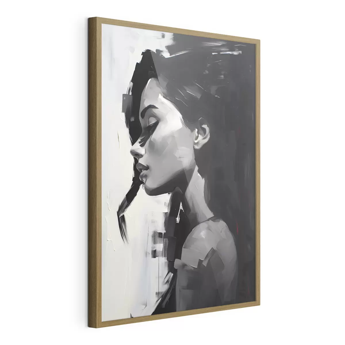 Poster Elegancia monocromática en vista de perfil f36158