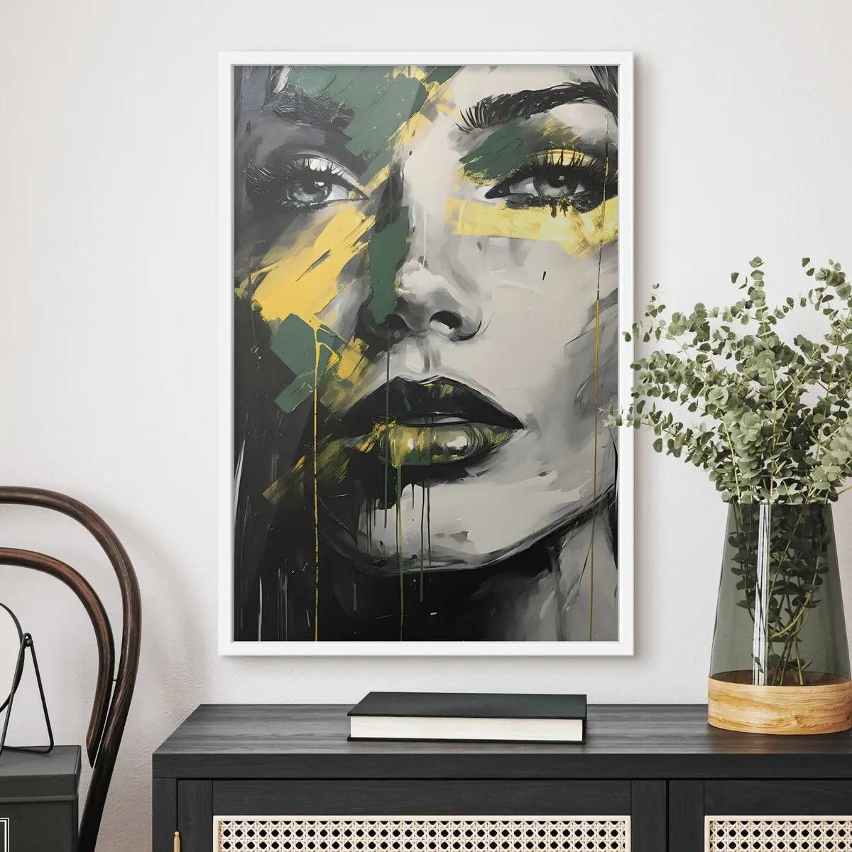 Poster Colores llamativos en un rostro impactante f36157