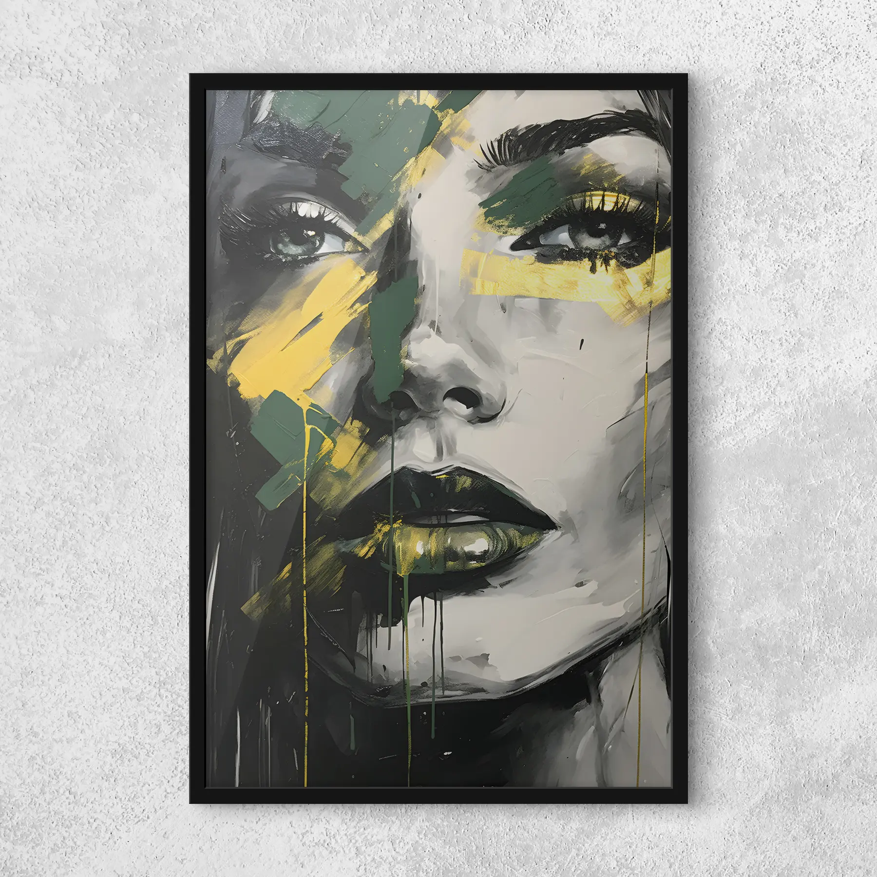 murales de pared Colores llamativos en un rostro impactante f36157