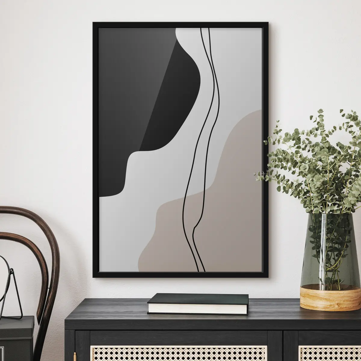 Poster Formas abstractas en tonos suaves f36156