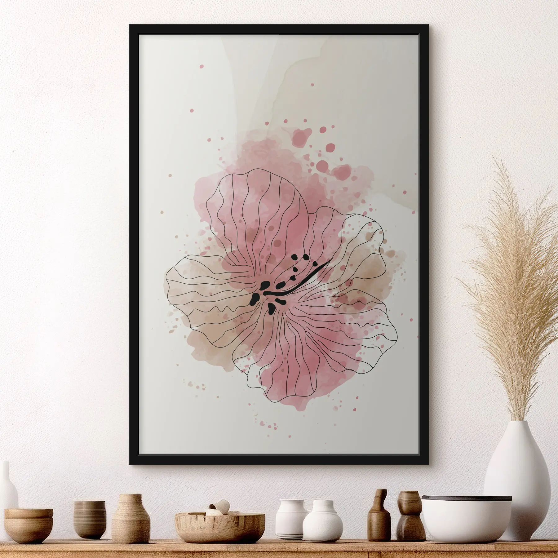 murales de pared Delicada floración sobre un fondo suave f36136