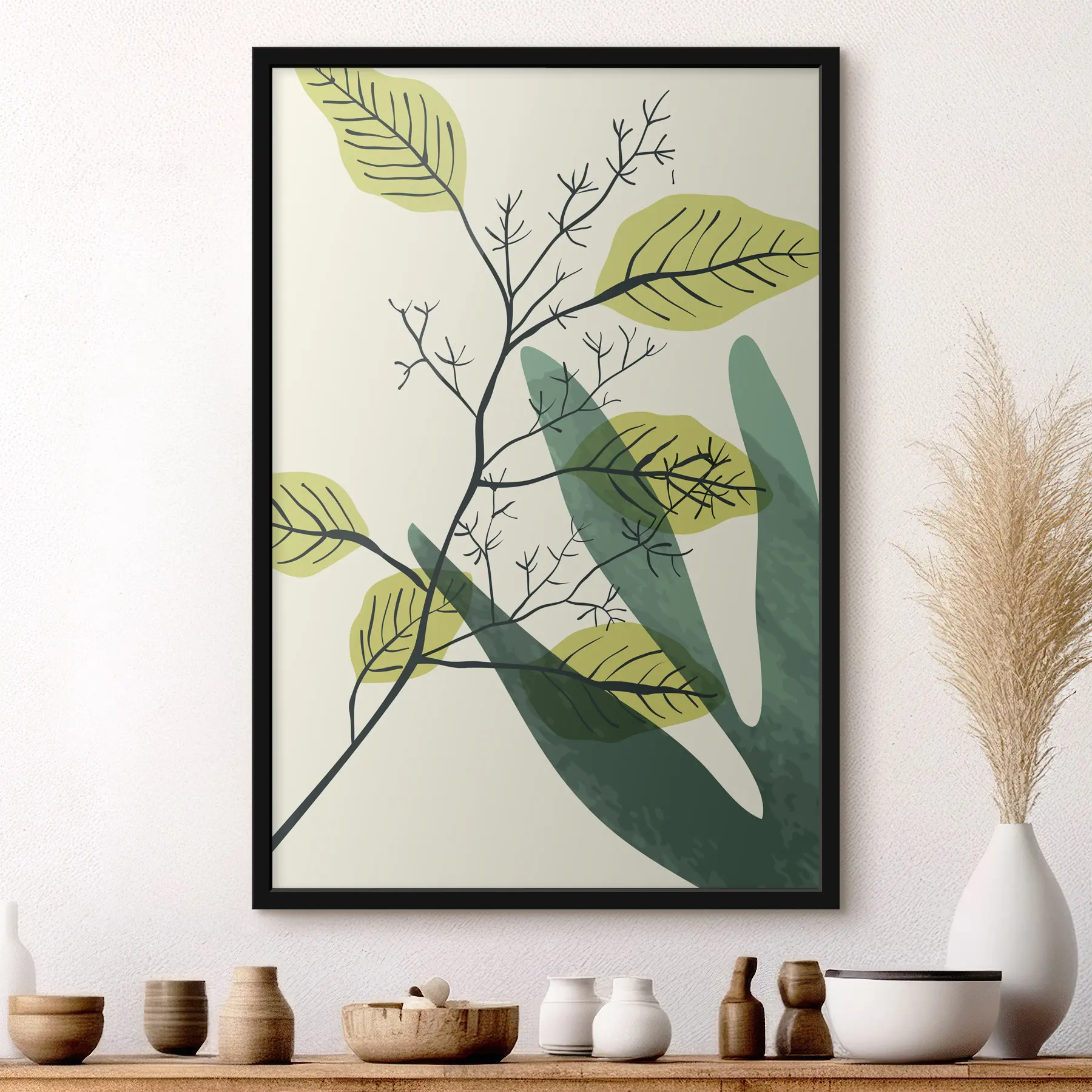 murales de pared Belleza botánica en tonos suaves f36134