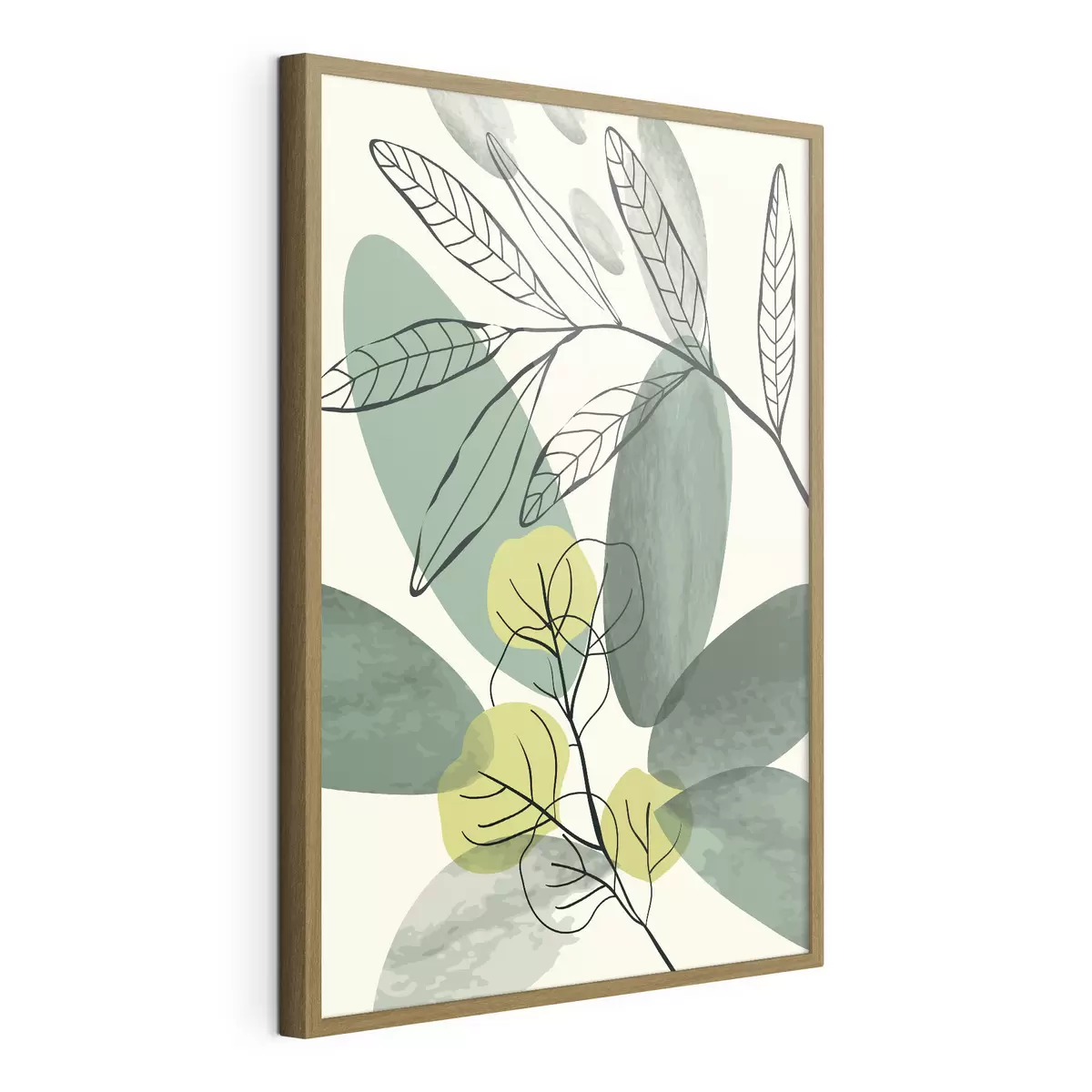 Poster Diseño abstracto de hojas inspirado en la naturaleza f36106