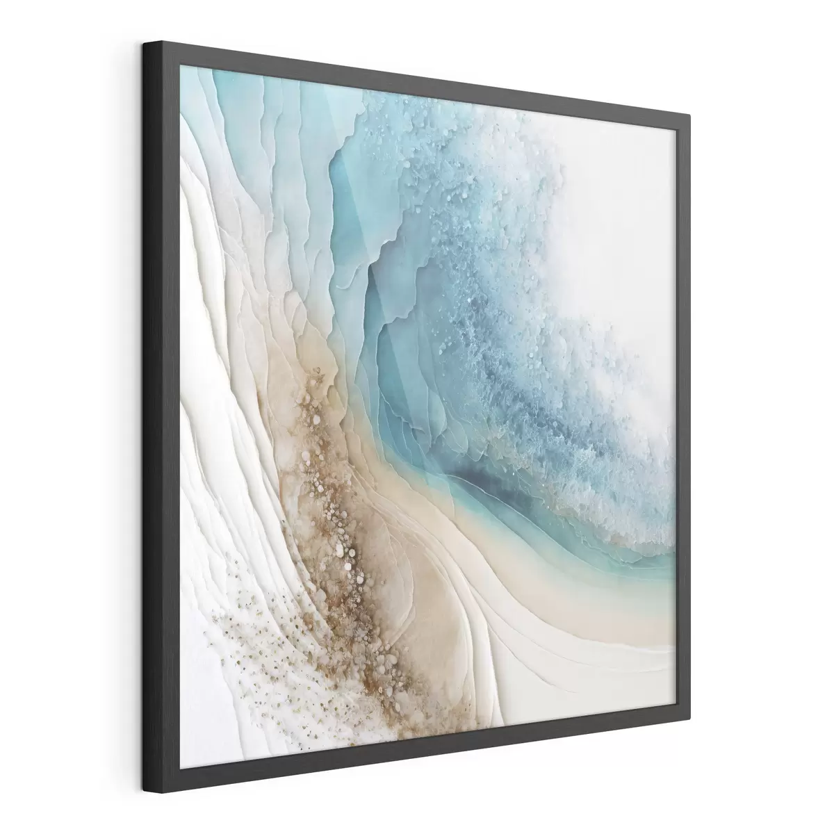 Poster Las olas serenas se encuentran con las suaves costas f36029